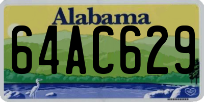 AL license plate 64AC629