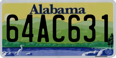 AL license plate 64AC631