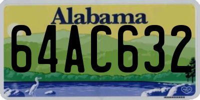 AL license plate 64AC632