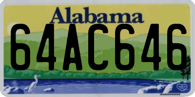 AL license plate 64AC646