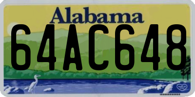 AL license plate 64AC648