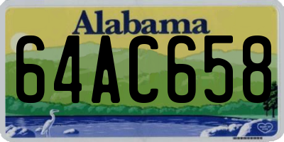 AL license plate 64AC658