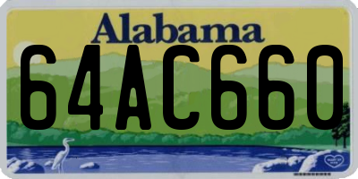 AL license plate 64AC660
