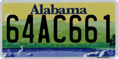 AL license plate 64AC661