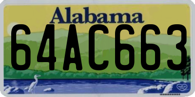 AL license plate 64AC663