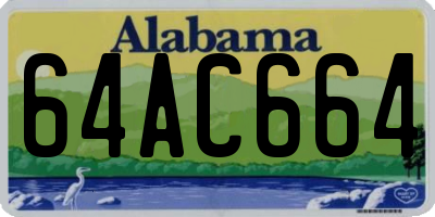 AL license plate 64AC664