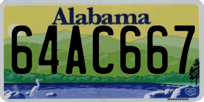 AL license plate 64AC667