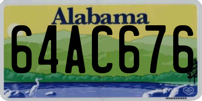 AL license plate 64AC676