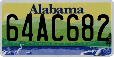 AL license plate 64AC682