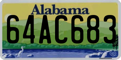 AL license plate 64AC683