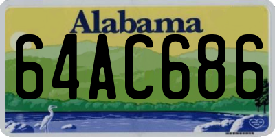 AL license plate 64AC686