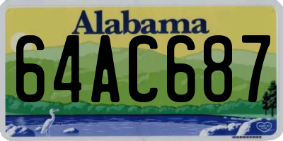 AL license plate 64AC687