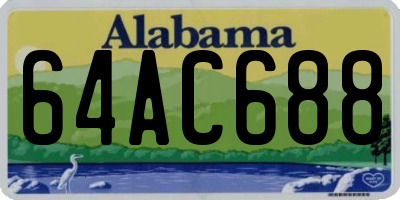 AL license plate 64AC688