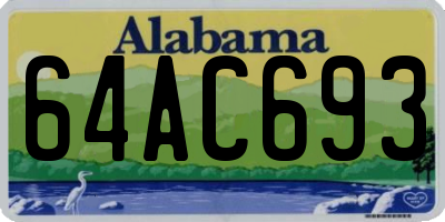 AL license plate 64AC693