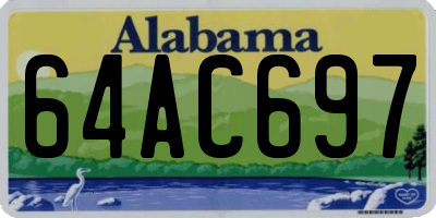AL license plate 64AC697