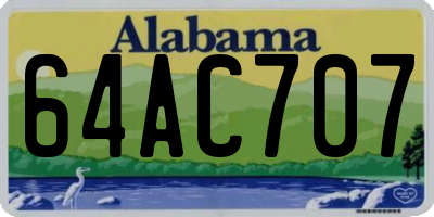 AL license plate 64AC707