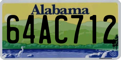 AL license plate 64AC712