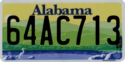 AL license plate 64AC713