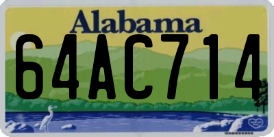 AL license plate 64AC714