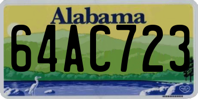 AL license plate 64AC723
