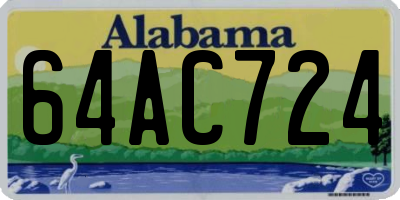 AL license plate 64AC724