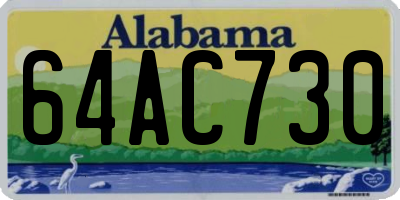 AL license plate 64AC730