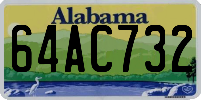 AL license plate 64AC732
