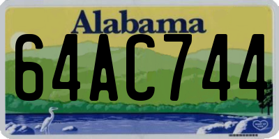 AL license plate 64AC744