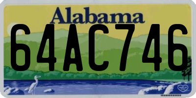 AL license plate 64AC746
