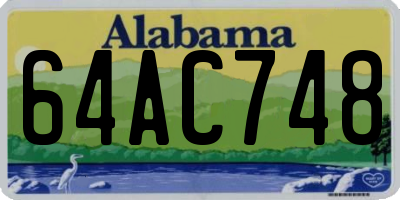 AL license plate 64AC748