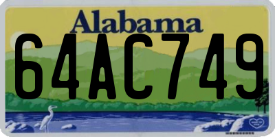 AL license plate 64AC749