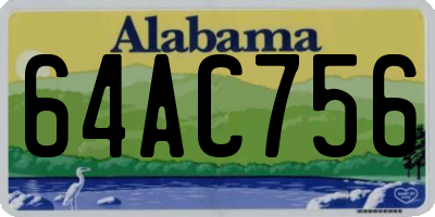 AL license plate 64AC756