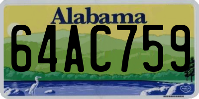AL license plate 64AC759