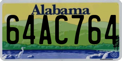 AL license plate 64AC764
