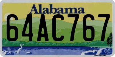 AL license plate 64AC767