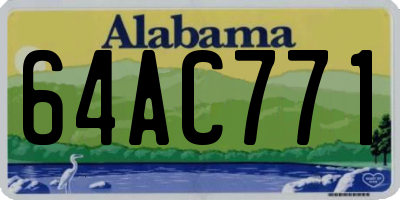 AL license plate 64AC771