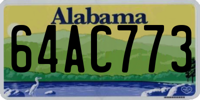 AL license plate 64AC773