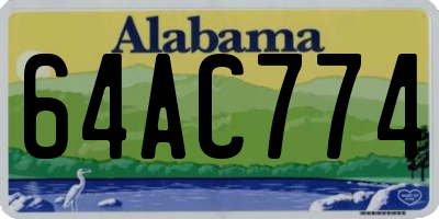 AL license plate 64AC774