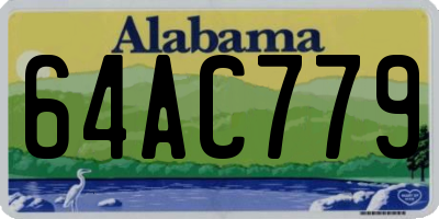 AL license plate 64AC779