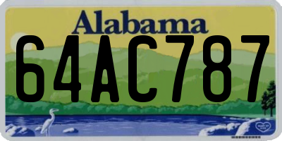 AL license plate 64AC787