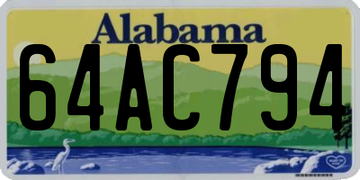 AL license plate 64AC794