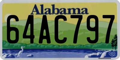 AL license plate 64AC797