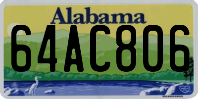 AL license plate 64AC806