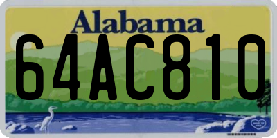 AL license plate 64AC810