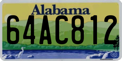 AL license plate 64AC812