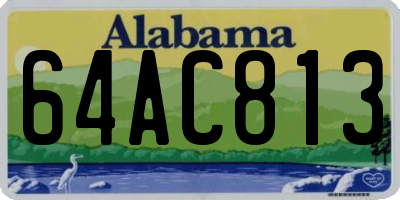 AL license plate 64AC813