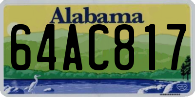 AL license plate 64AC817