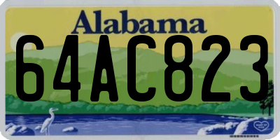 AL license plate 64AC823