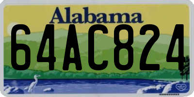 AL license plate 64AC824