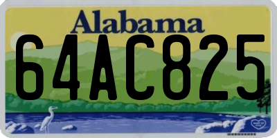 AL license plate 64AC825